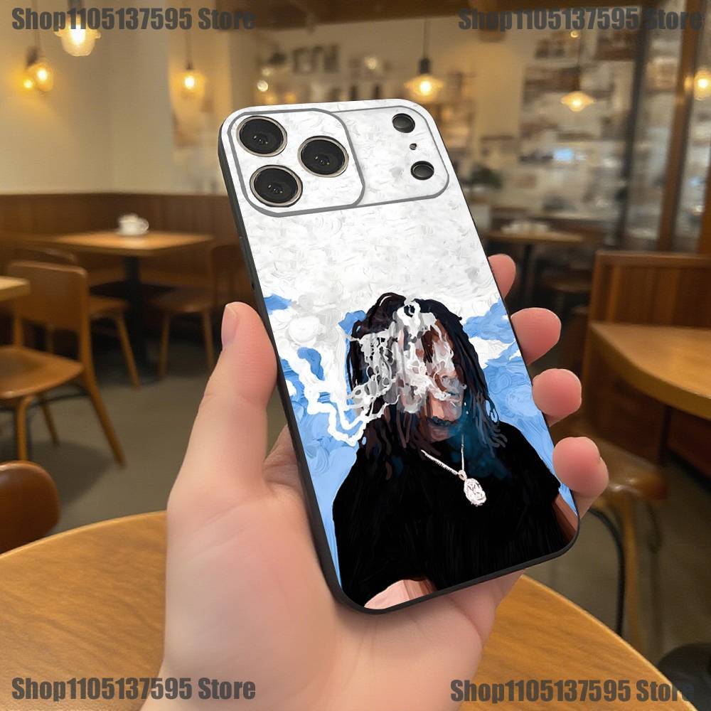 Чехол для телефона L-Lucki Rapper Gemini для iPhone 17,16,15,14,13,12,11,Pro,XS,Max,XR,Plus,E,SE4,Mini Черный Мягкий Чехол