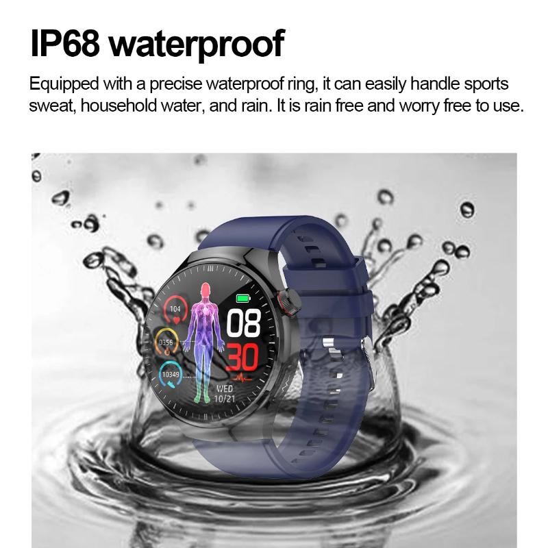 2025 New Health Nursing Grade Smart Watch Men Blood Lipid Uric Acid Tracker ECG+PPG Clock Bluetooth Call Smartwatches For Xiaomi