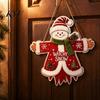 Festive Porch Signs Wooden Christmas Hanging Pendant, Cartoon Welcome Sign for Front Door, Snowman Wall Art Decor with Cute Snowman/Bear/Penguin/Cat