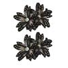 1Pairs 3D Flower Brooch Fabrics DIY Craft Sew-On Applique  Headband Accessories Fabrics
