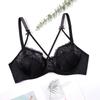 Sexy Bra Ultrathin Transparent Full Cup Non Sponge Underwire Bralette Floral Lace Bra C D Cup for Young Girls 38C-48D