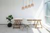 Pendant lamp, ceiling chandelier, chrome, velvet lampshade