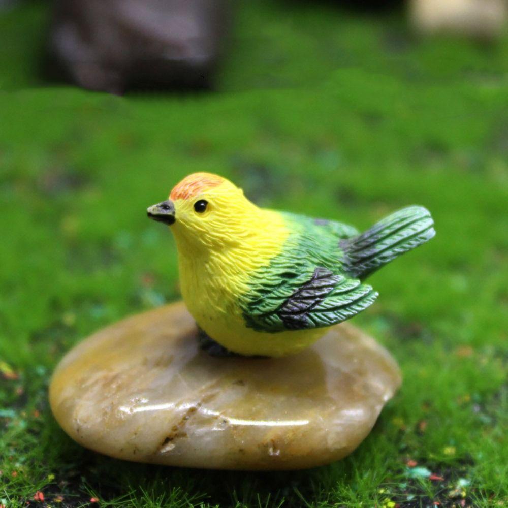 1 SET Multicolor Faux Birds' Nests Statue Mixed Sizes Simulation Sparrow Model Outdoor Indoor