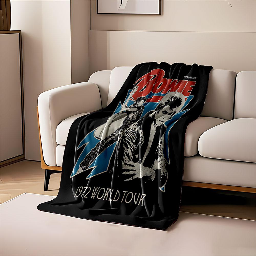 Bowie 1972 World Tour Blanket for all seasons blanket lunch break throw gift
