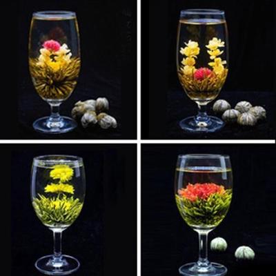 Китайский зелёный чай с распускающимися цветами, 4 шарика, 40 грамм