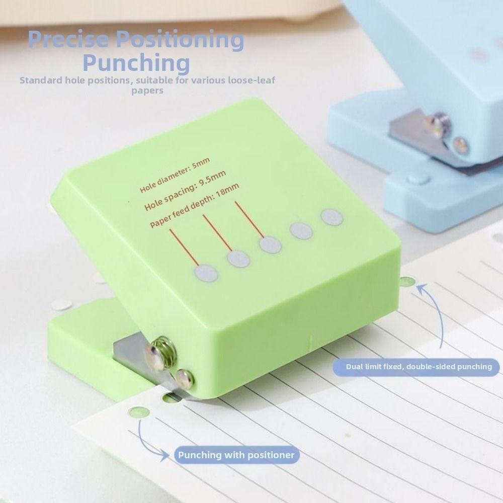 DIY 5 Hole Punching Machine Anti Slip Paper Punch Portable 5 Hole Puncher Scrapbooks