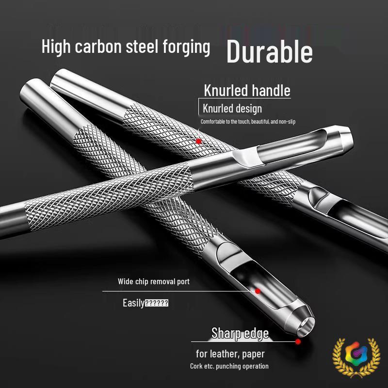 Инструмент для пробивки кожи для ремней и ремешков - Идеально подходит для поясных ремней, плечевых ремней, обуви, люверсов и ремешков для часов
