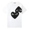 CDG Play T-Shirts Unisex White Crew Neck Moderate CPXTEAXT3480P
