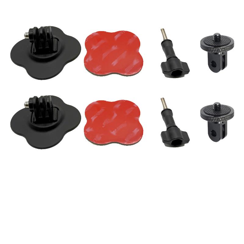 Adjustable Motorcycle Helmet Mount for Insta360 X5 X4 X3 Ace Pro GoPro 13 12 11 10 DJI Adhesive Fits Surfaces Action Camera Base