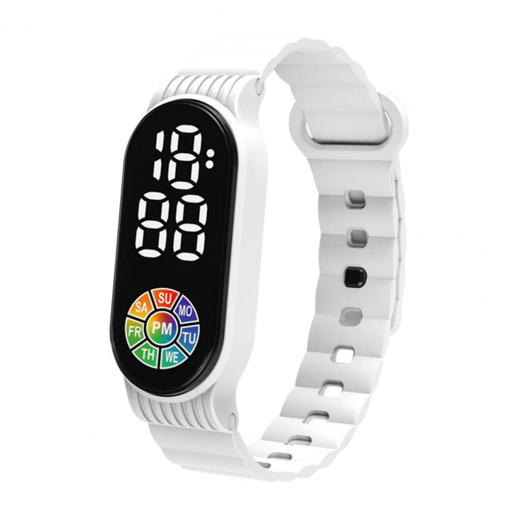 Наручные часы с сенсорным управлением и цифровым дисплеем, водонепроницаемые многофункциональные детские электронные часы