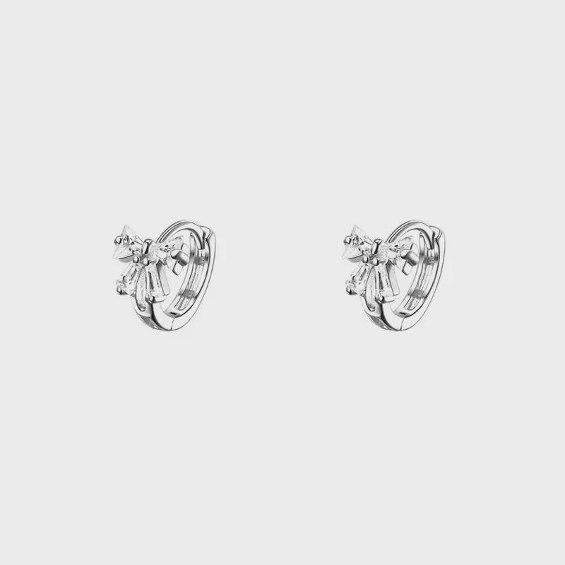 Small Zircon Butterfly Earrings for Women - Simple 925 Silver, Versatile Design
