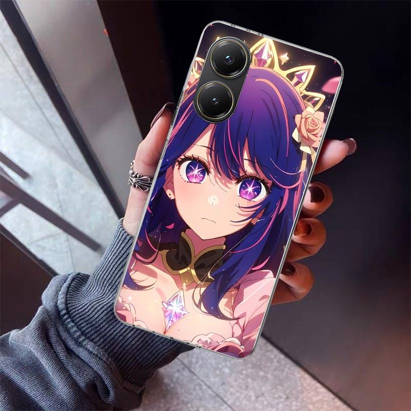 Oshi No Ko Phone Case For Xiaomi Poco X7 X6 X5 Pro F7 Ultra Redmi 15C 15 13 13C 12 12C 10 10A 10C 9 9A 9C 9T Shell Poco X7 X6 X5