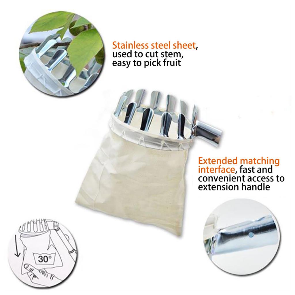 Металлический сбор фруктов, сбор фруктов, портативный садовый инструмент для сбора фруктов