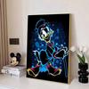 Disney Алмазная мозаика Скрудж Макдак Неоновый Трендовая Арт-Картина Милая DIY Стразы Мозаика Вышивка Крестом Набор Вышивка Подарок, Декор для Дома