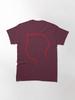 Depeche Mode Andy Fletch Fletcher profile red outline black background Classic T-Shirt