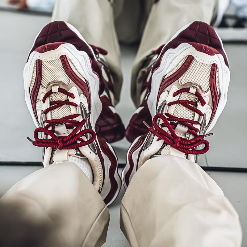 Новая повседневная спортивная обувь мужская сетчатая платформа мужская обувь модная универсальная обувь для папы мужская