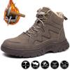 Winter Safety Boots Men Work Shoes Indestructible Steel Toe Safety Shoes Male Puncture-Proof Work Sneakers Warm Men Work Boots