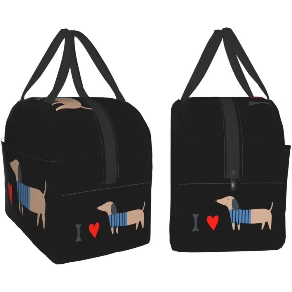 Ucsaxue Dogs I Love My Pet I Love Dachshund Lunch Bag Travel Box Work Bento Cooler Многоразовые сумки для пикника Изолированные сумки
