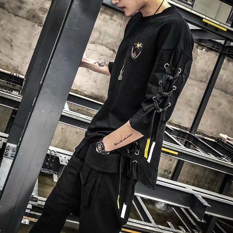 Лето Techwear Аниме Мужские футболки Harajuku Y2k Мода Трендовая уличная одежда Хип-хоп Панк Мужская Женская одежда Школьники