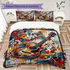 Guitar Music Pattern Bedding uilt Set uilt Cover Pillowcase Home Decoration Birthday Gift (1 * duvet cover + 2 * pillowcase  without core)9