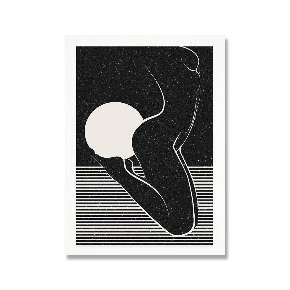 Абстрактный обнаженный женский силуэт, чувственный художественный принт, обнаженная фигура тела, современный женский постер в стиле бохо, холст, картина, Настенный декор