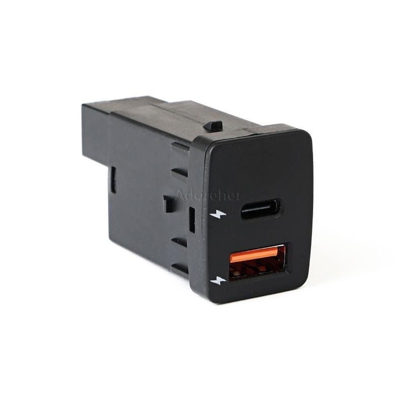 Двойное автомобильное зарядное устройство TYPE-C QC3.0 USB-порт Адаптер для зарядки мобильного телефона Подходит для Nissan Sylphy Nissan X-Trail Teana 2013-2018
