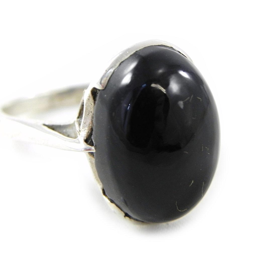 Silver Onyx 'Charms' Ring