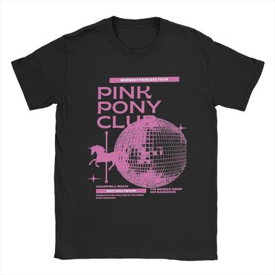 Футболка Pink Ponys Club Chappell Roan для мужчин, юмористическая хлопковая футболка с круглым вырезом и коротким рукавом, футболки больших размеров
