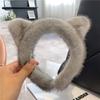 Four Seasons Real Mink Fur Hair Bands For Women Luxury Fur Ears Hair Band Girl Hair Accessories Fashion Hair Clip