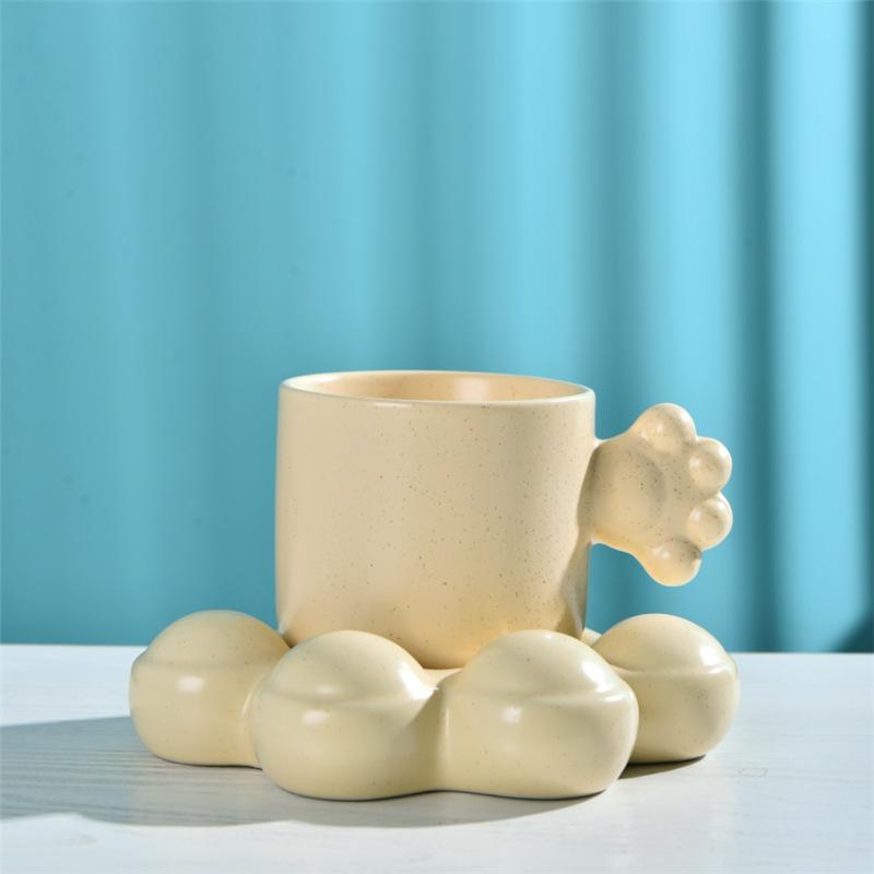Керамическая кофейная чашка, блюдце, чашка, поставка, чашка для завтрака в стиле ветра, милая чашка для пары