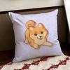 Cheeky Adorable Shiba inu Cushion Cover Reversible Soft Durable Pillow Cover Home  Car MultiScene Use for Daily Comfort