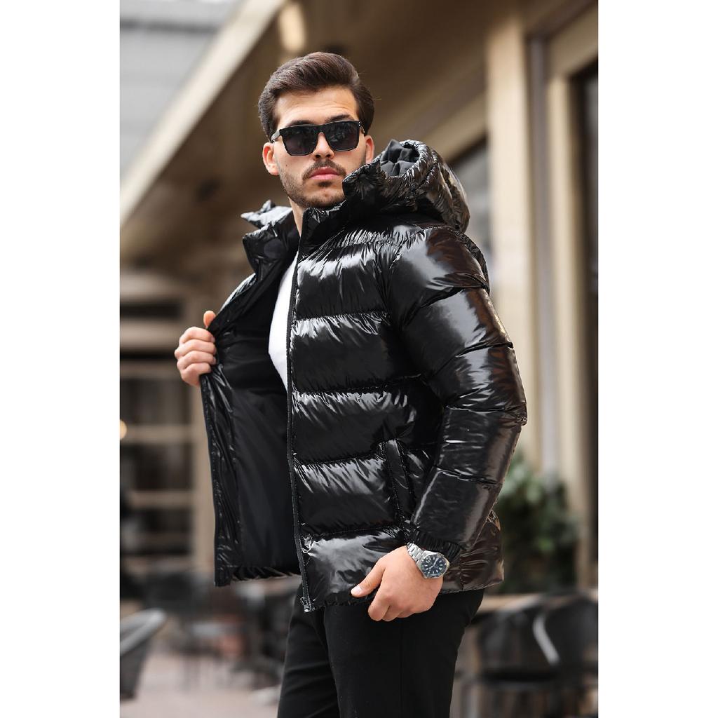 Мужская блестящая куртка-пуховик, водонепроницаемая и ветрозащитная