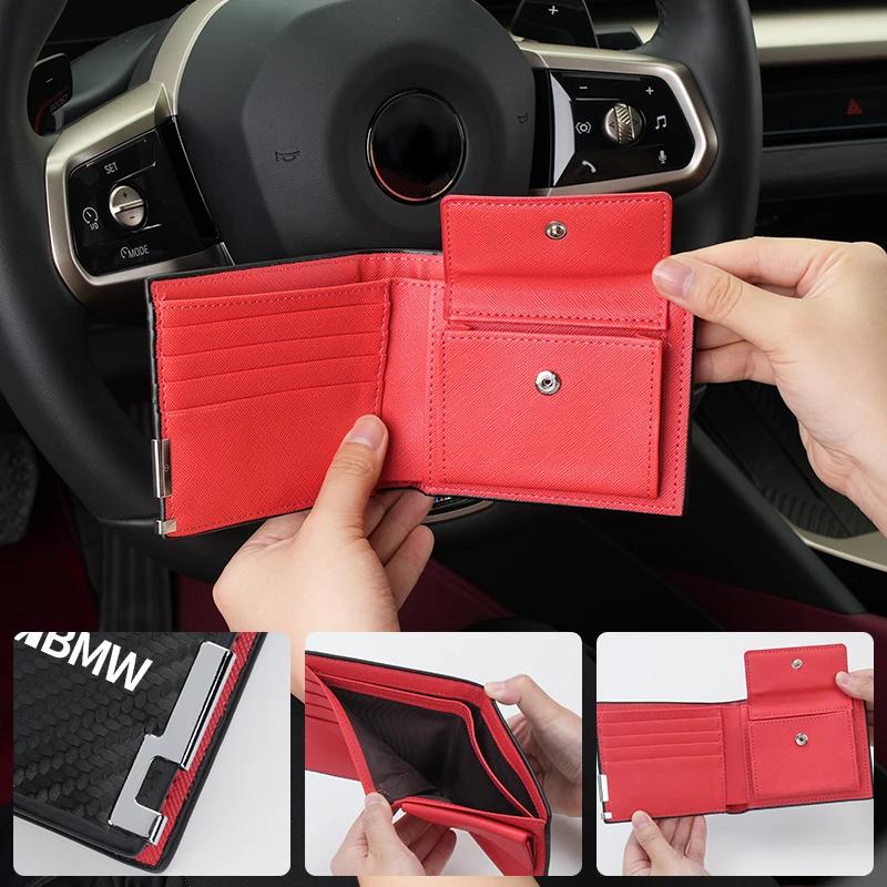 BAAK1 2025 Hot Card Holder Men Wallets Rfid Black Carbon Fiber Leather Wallet Gifts For BMW E46 E90 E60 F10 E39 F30 E36 F20 E87 E90 E7