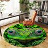1pc Lizard, Green Pattern Office Round Rugs, Under Chair Round Rugs for Living Room, Bedroom, Bathroom Decoration Carpet 091834