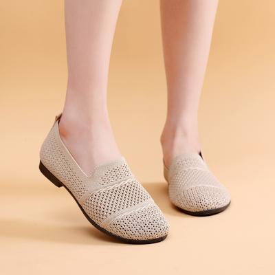 Женские летние дышащие тканевые туфли Летающие плетеные женские туфли Повседневная обувь Рабочая обувь Сетчатые туфли Мягкая подошва