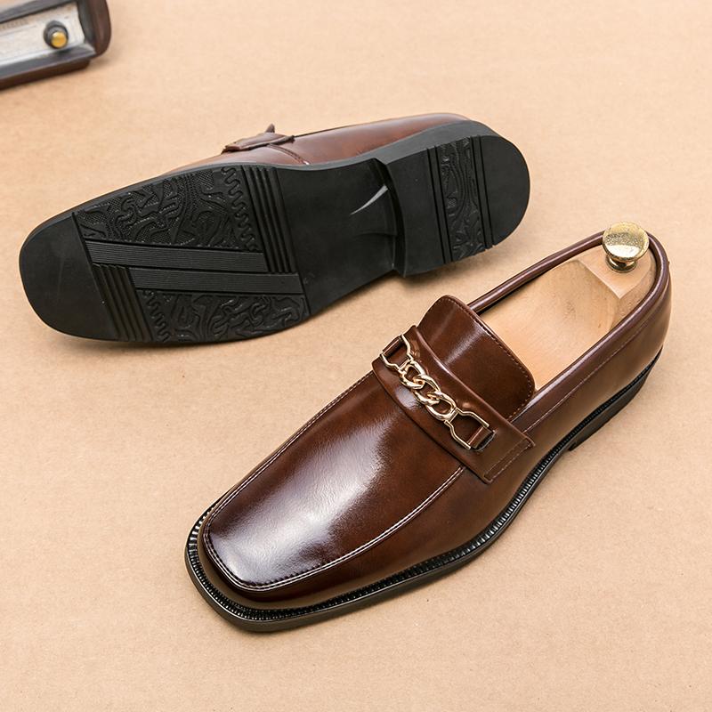 Модная мужская повседневная обувь Кожаные лоферы Офисные туфли для мужчин Туфли-броги для вождения Слипоны Модная обувь для вечеринок Мужские туфли-оксфорды