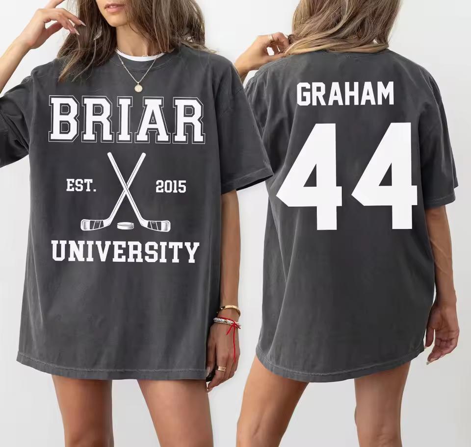 Off Campus Briar University Jersey Graham 44 graphic 2026 Summer T-shirt Short Sleeve Men Women New TV Fans Tees Popular Tops