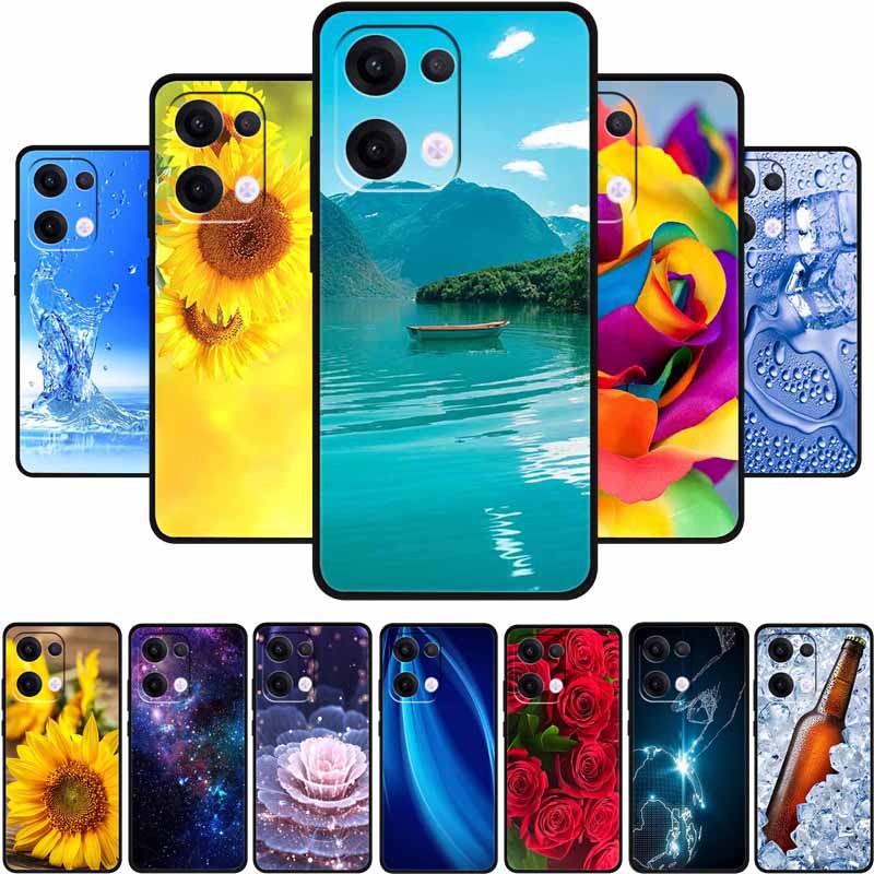 Чехол из ТПУ для телефона OPPO Reno 13 5G Чехол для телефона Coque Ударопрочный Черный Силиконовый Мягкая Задняя Крышка Для OPPO Reno 13 Reno13 Pro Чехол Funda