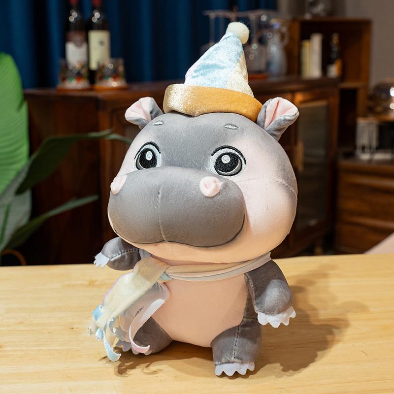 Модная плюшевая игрушка в виде бегемота, мультяшные плюшевые животные, бегемоты, плюшевые игрушки с подвеской в виде рубашки и сумки, мультяшный брелок, подарки