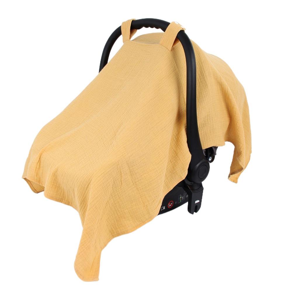 Gauze Baby Safety Seat Cover Sunshade Baby Basket Cover Portable Stroller Cover Car Seat