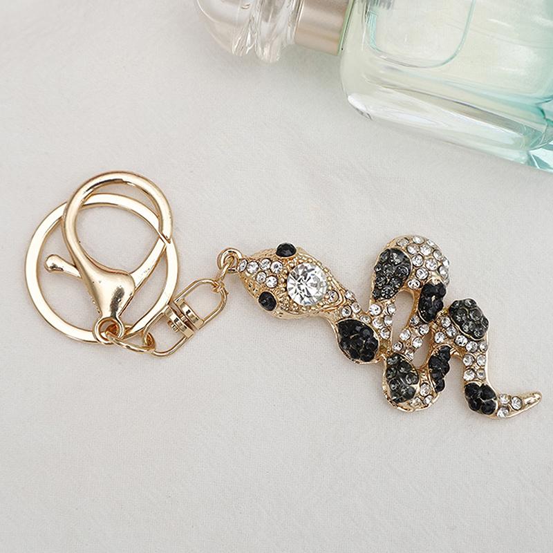 Творческий сплав бриллианты усыпанные водой бриллианты зодиакальный сплав змея брелок автомобиль сумка кулон подарок ключ подвески украшения