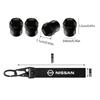 AOK3 Для Nissan X-trail Qashqai Note Juke Sentra Leaf Алюминиевые Колпачки Клапанов Автомобильных Колес С Брелоком-Логотипом Автомобиля Набор Аксессуаров