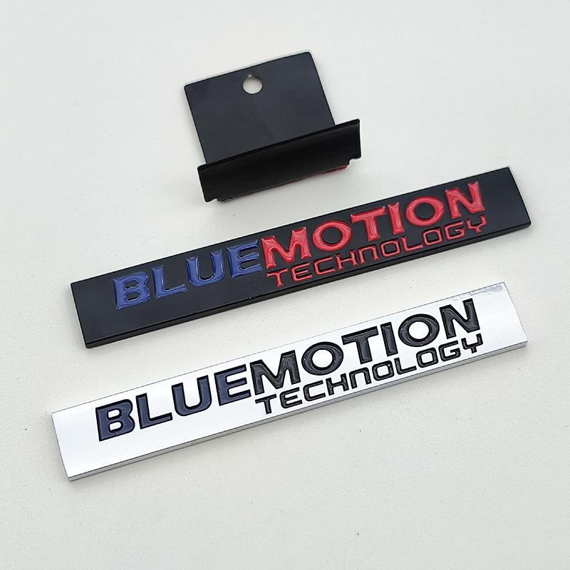 3D Metal JK29 Logo Bluemotion Emblem Car Front Grill Badge Rear Trunk Sticker for VW Blue Motion Sticker Accessories