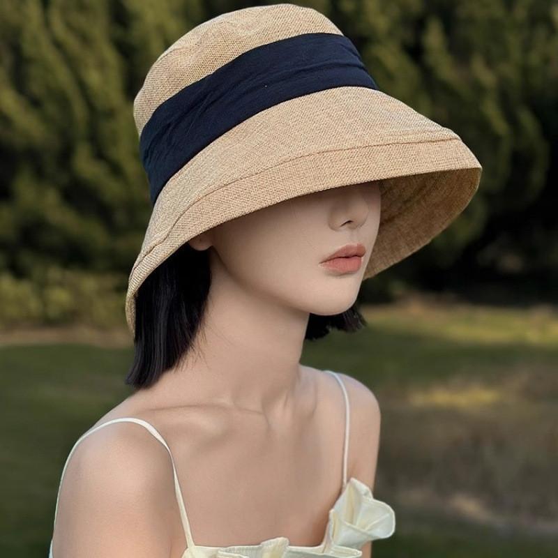 Хлопковая шляпа рыбака для женщин летняя защита от солнца с широкими полями повседневная шляпа от солнца