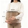 Single Handmade Ceramic Planter (diameter 36 cm), Light Brown, Wave Groove Structure, Breathable, Frost-Resistant