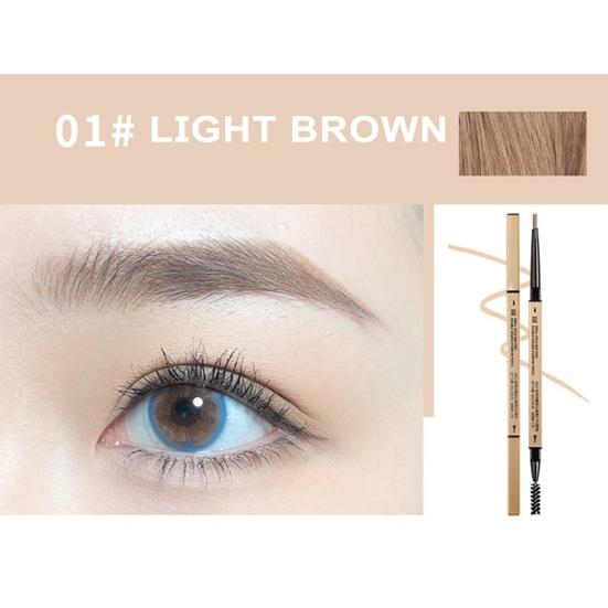 Eyebrow Pencil with Brush Professional Waterproof Sweat-proof Eye Brow Liner Long Lasting Makeup Easy To Color