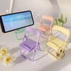 Mini Creative Chair Desktop Phone Holder - Cute and Lazy Bench Design