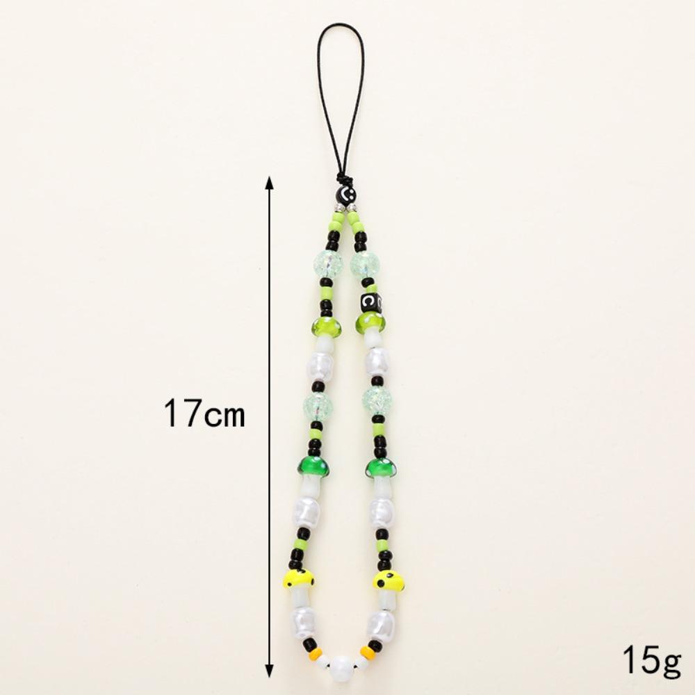 Handmade Pearl Phone Chain Beaded Cellphone Charm Ins Beaded Phone Lanyard Phone Accessories