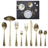 [A3681] - Complete Golden 'Cléopatra' Cutlery Set - 39 Place Settings