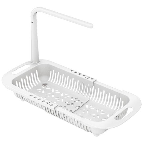 Корзина для хранения раковины, большая вместимость, ежедневное использование, антидеформированная выдвижная полка для раковины, корзина для мытья овощей, полезная мытье фруктов